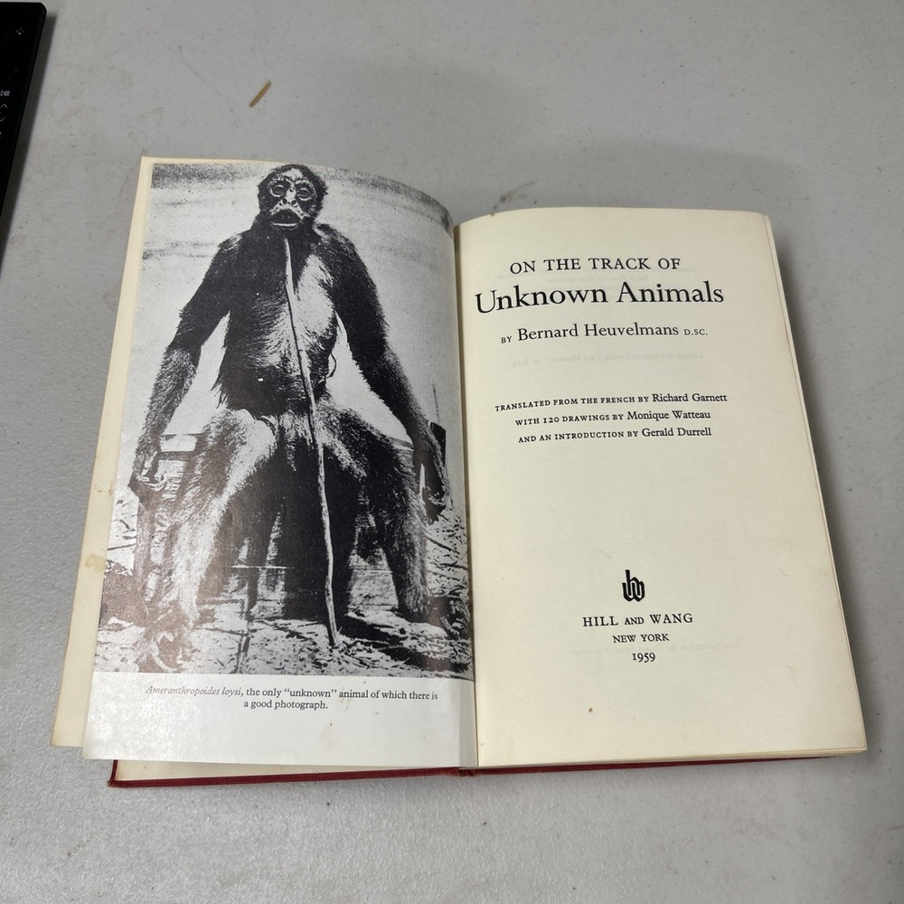 On the Track of Unknown Animals Bernard Heuvelmans 1959 Hardcover Book